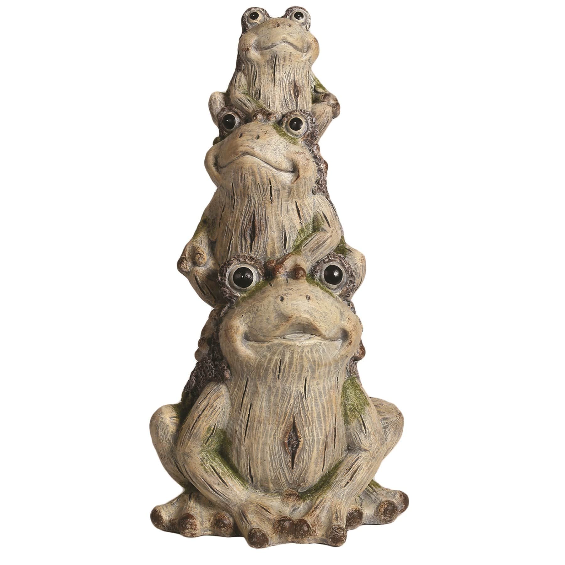 Frøer havedekoration. Højde 51 cm